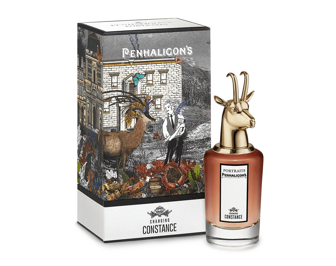 Changing Constance Eau De Parfum Penhaligon's Changing Constance Eau De Parfum is a daring and modern fragrance, known for its intriguing mix of spicy, sweet, and gourmand notes. Part of the Portraits collection, this fragrance represents a woman of stren