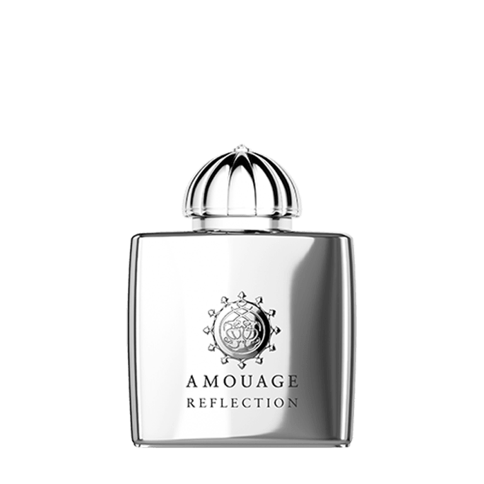 Reflection For Women Eau De Parfum A refreshing sensation like ice cubes dropping into a glass—that's how the experience of Amouage Reflection Eau de Parfum for women can be described. This fragrance is an aromatic expression of the blurred reflection of