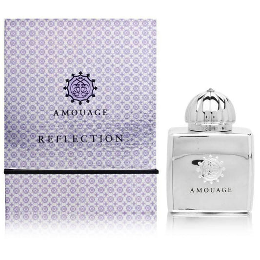 Reflection For Women Eau De Parfum A refreshing sensation like ice cubes dropping into a glass—that's how the experience of Amouage Reflection Eau de Parfum for women can be described. This fragrance is an aromatic expression of the blurred reflection of