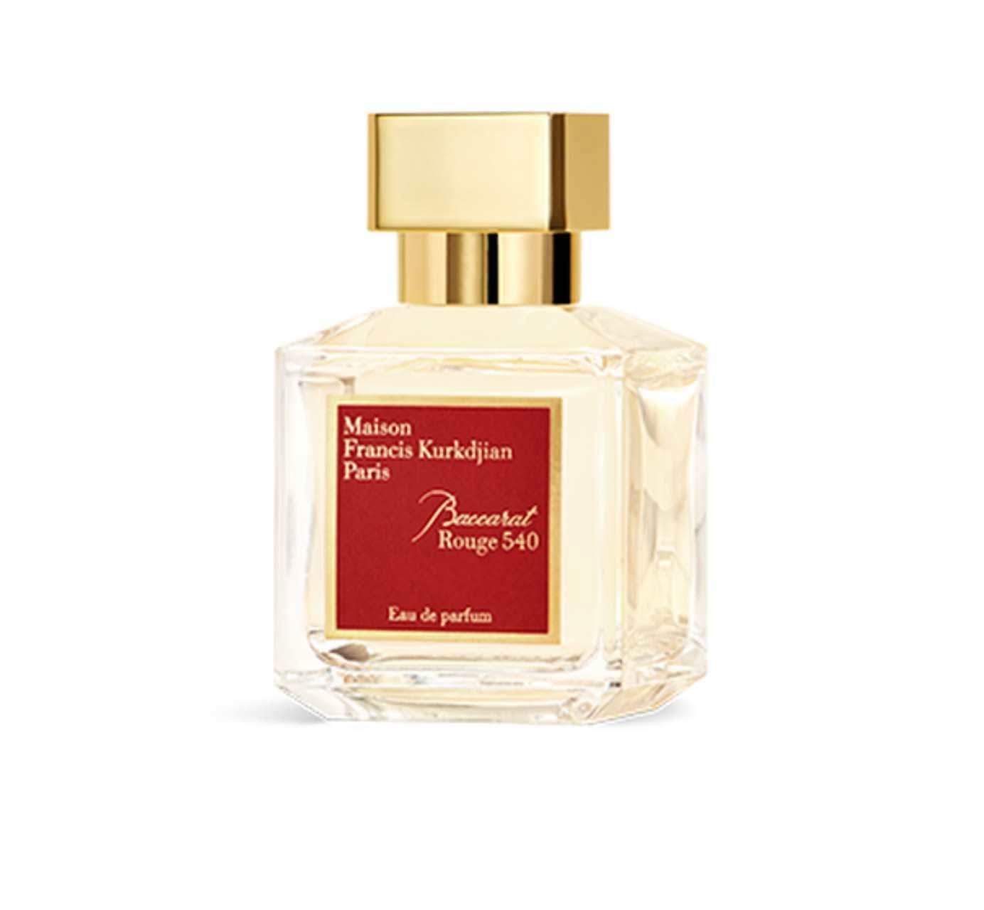 Baccarat Rouge 540 EDP Maison Francis Kurkdjian Baccarat Rouge 540 is a luxurious and highly acclaimed fragrance known for its opulent and captivating scent profile. It is celebrated for its unique blend of warm, spicy, and woody notes, creating a perfume